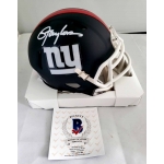 Lawrence Taylor signed New York Giants Flat Black football mini helmet Beckett authenticated